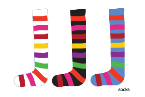 Rainbow Ballet socks
